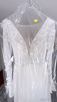 Luxusné svadobné šaty, ručne šité, veľkosť XS - 9