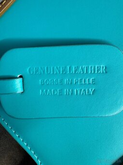 Tyrkysová kožená kabelka - 9