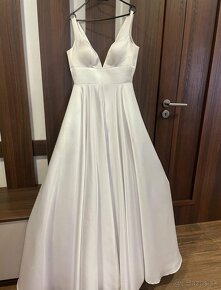 Saténove svadobné šaty - 9
