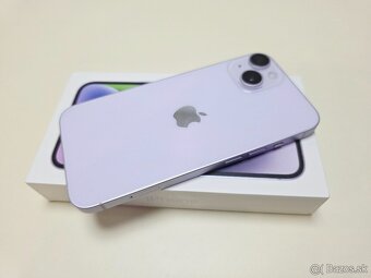 APPLE IPHONE 14 128GB PURPLE TOP STAV,BATERKA 100% - 9