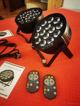4ks led par reflektory RGBW-140W, diaľkové ovládanie + TAŠKA - 9