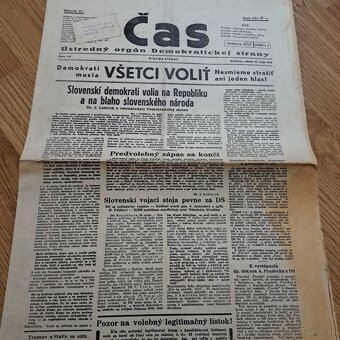 Originál povojnové noviny ČAS 1946 - 9