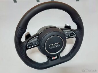 AUDI MULTIFUNKCNY VOLANT S AIRBAGOM A PADLAMI, čierna niť - 9