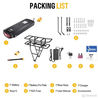 Nepoužitá Batéria na e-bike 36V 22.5AH SET - 9