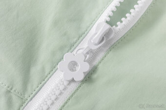 Dievčenská bunda – zelená s kvetinovým motívom - nová - 9