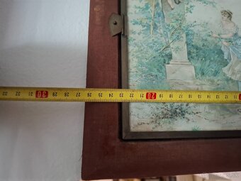 Predám starožitné toaletné závesné zrkalo s obrázkami 45 € - 9
