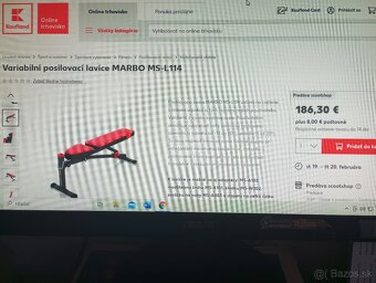 Nastaviteľná skladacia lavička MARBO SPORT MS-L114 - NOVÁ - 9