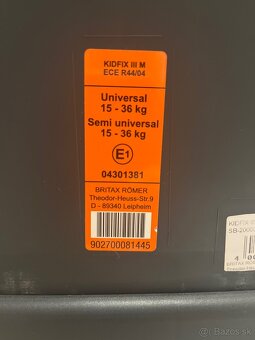 Predám autosedačku Britax Römer KIDFIX III M - 9