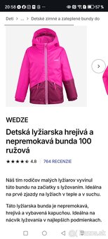 WEDZE  Detská LYŽIARSKA bunda - 9
