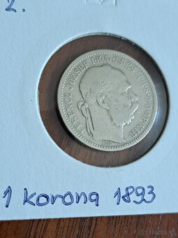 Strieborné mince F.J. RU - 1 koruna - 9
