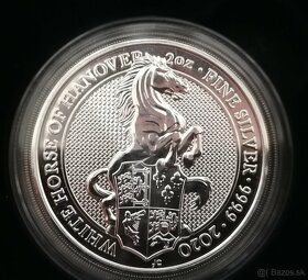 Strieborné mince séria Queen's beast - 9