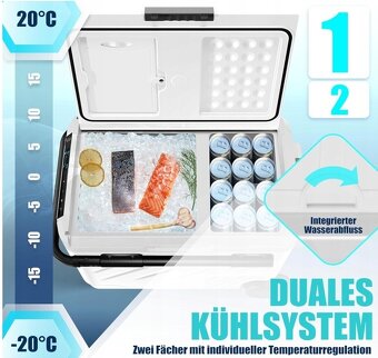 Elektrická autochladnička s kompresorom a mrazničkou s objem - 9