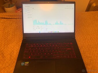 MSI GF63 Thin 12UC – i5, RTX 3050, 16 GB RAM, ako nový - 9