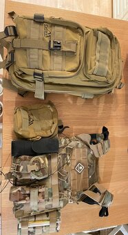 AIRSOFT okuliare, sumky, maska, opasok, vesta, plate carrier - 9