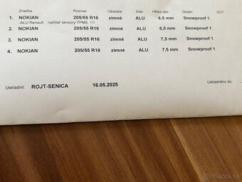 ⭐ Raptor Carbonado “16” disky, Nokian Snowproof 1 205/55 R16 - 9