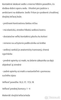 Predám skokové sedlo Kentaur Triton hnedé - 9