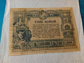 Veľmi vzácna 1000 Korún 1919 - 9