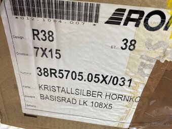 5x108 R15 7J ET38 Ronal R38 - 9