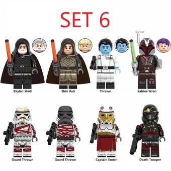 Rôzne figúrky Star Wars 5 (8ks) typ lego - nové - 9