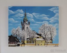 Ručne maľovaný obraz - Olejomaľba - Mestá a budovy - 9