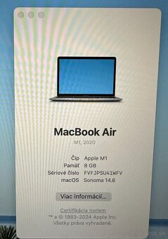 MacBook Air 2020| 13.3"| M1| 8GB+256GB| A2337| Space Gray - 9