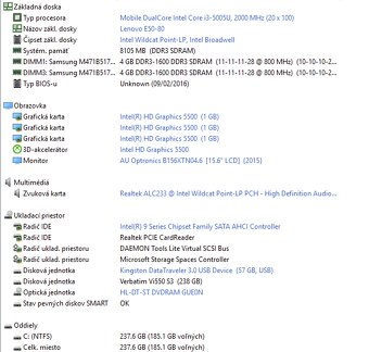 LENOVO E50-80 15.6" - i3 / 8GB DDR3 / SSD - 9