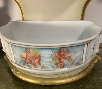 Starožitná nástěnná porcelánová fontána Francie - 9