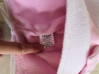 Zimná čiapka - biela s mašľou v.48-50 - 9