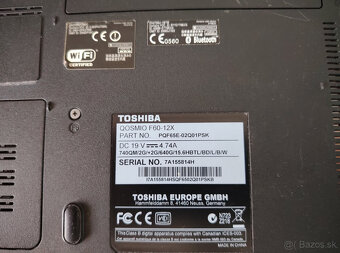 Notebook Toshiba Qosmio F60 12X - 9