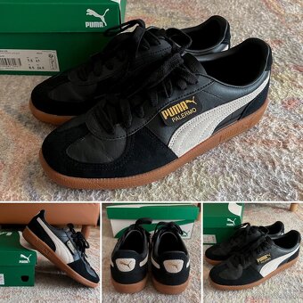PUMA Palermo tenisky koža čierno biele veľkosť 41 - 9