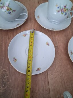 Porcelánová kávová sada - šálky + podšálky - 9