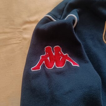 Vintage Kappa čierna mikina na zips retro XL - 9