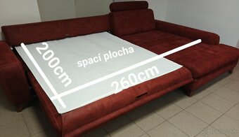 Rozkladacia rohová sedacia súprava s tabletom - ako NOVÁ - 9