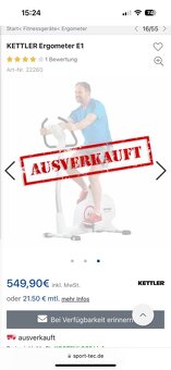 Ergometer Kettler E1 TOP STAV - 9