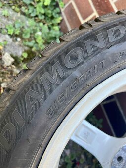 Na predaj zimna sada Pneumatiky 215/55 R17 + disky 5x114,3 - 9