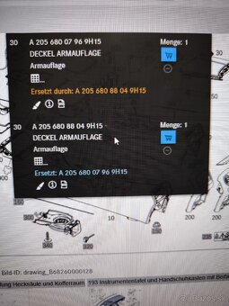 Lakťová opierka Mercedes , W205 , S205 , C , GLC , EQC - 9