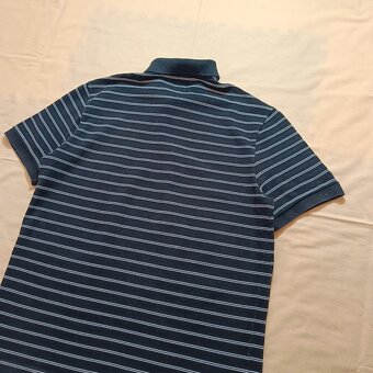 Lacoste čierna polokošeľa s krátkym rukávom pruhovaná M/L - 9
