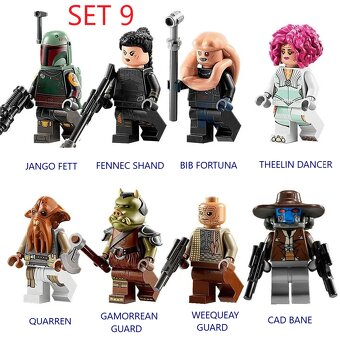 Rôzne figúrky Star Wars 7 (8ks) typ lego - nové - 9