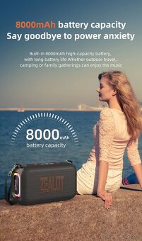 Zealot S85 Black - prenosný reproduktor BT 5.3 - 9