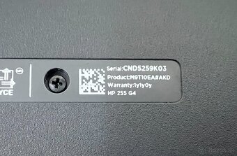 HP 255 G4 / AMD 4-jadro / 8GB RAM / 240GB SSD / 15.6" - 9