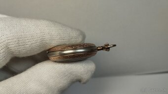 Starožitné celostříbrné pěkně zdobené kapesní jeptišky - 9