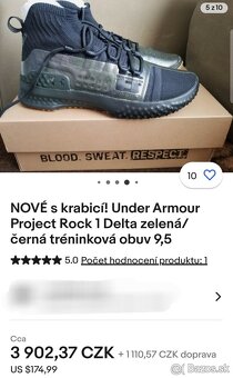 Under Armour Project Rock 1 - 44,5 EUR - 9
