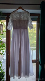 NOVÉ svadobné čipkované šaty - 9