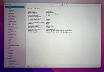 Predám MacBook Pro 15,4-2,7GHz-4core-Intel i7-16GB-500GB - 9