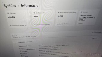 Herný notebook Asus Tuf Gaming F15 - aj vymením - 9