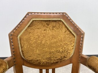 Secesné sedenie sofa + 2 kreslá - 9