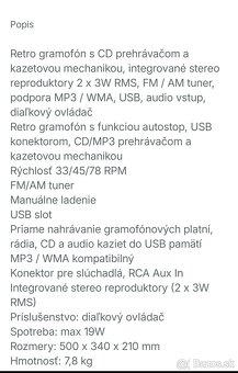 Gramofón Sencor STT016 - 9