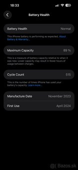 Predám iPhone 15 Pro Max 256 GB Natural Titanium - Top Stav - 9
