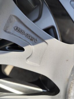 4x100 r15 hliníkové disky Toyota Yaris + TPMS snímače - 9