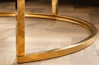 Konferenčný stolík 2 ks - 60 a 80cm mramorový vzhľadľad - 9